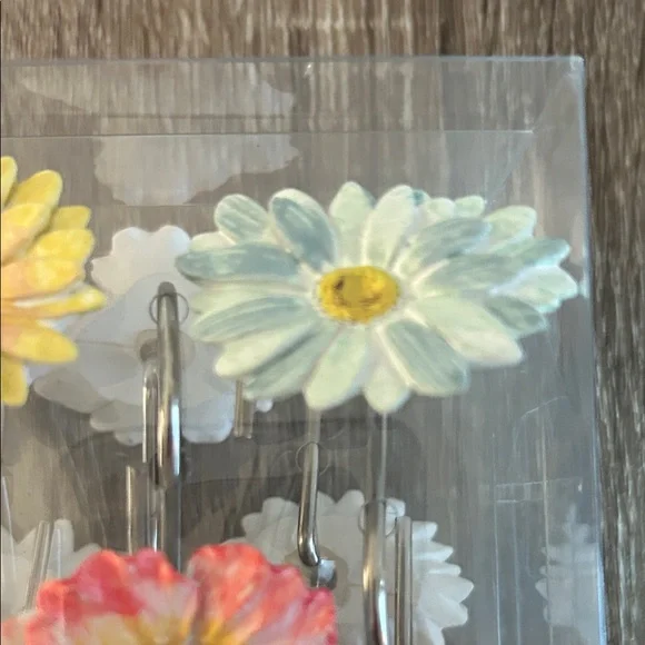 Colorful Floral Shower Curtain Hooks - Picture 4 of 4